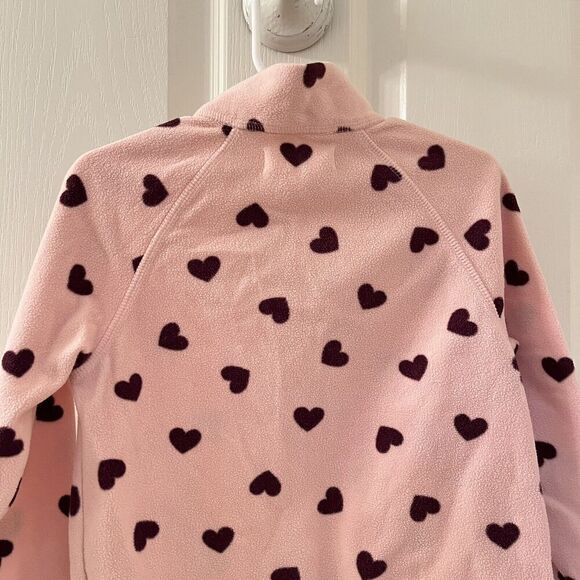 H&M Pink Hearts Fleece Jacket Zippy Girls Size 2-4 yrs - Picture 7 of 8